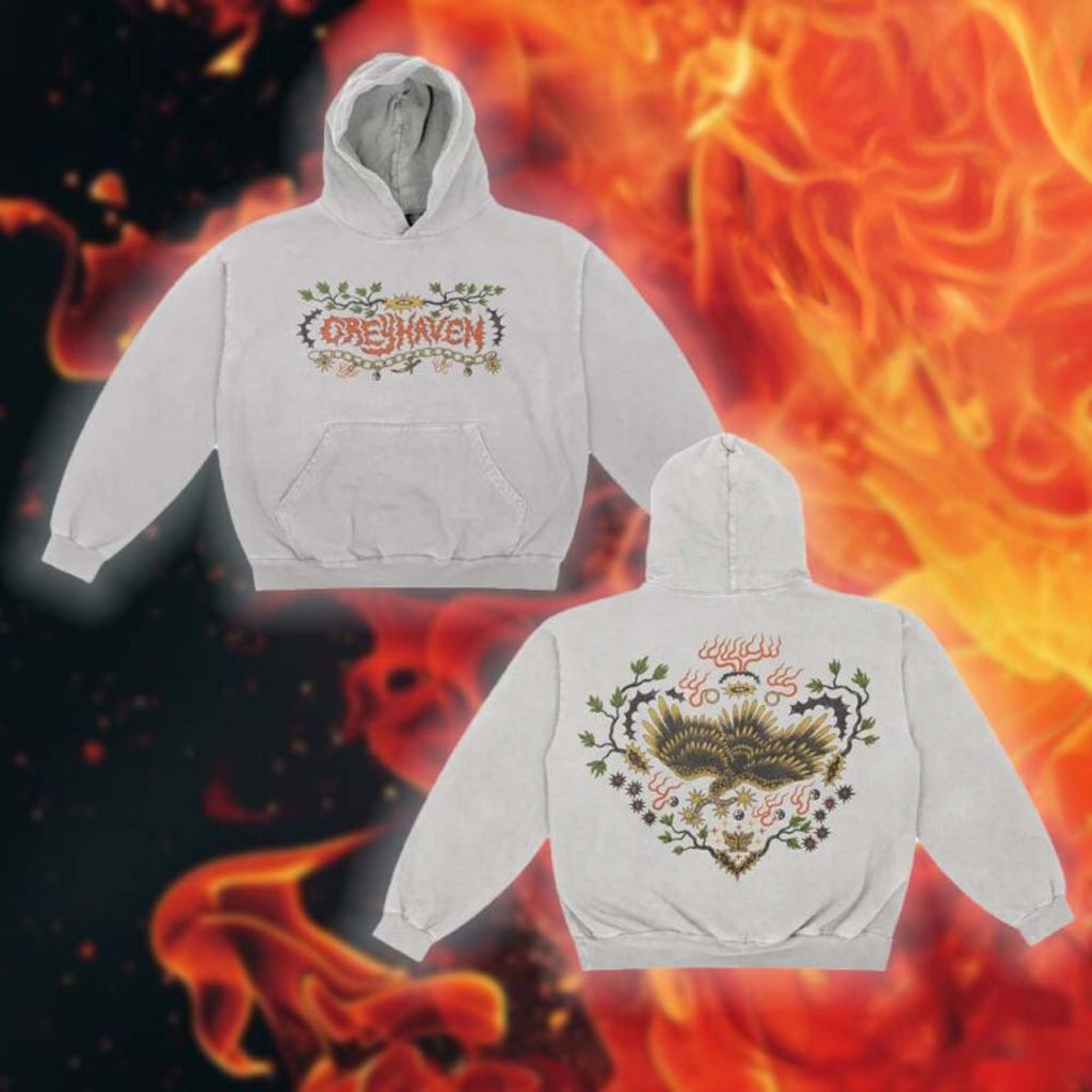 Greyhaven Merch Leftovers Tour Collection Eagle Hoodie Music Related Gifts For Guys