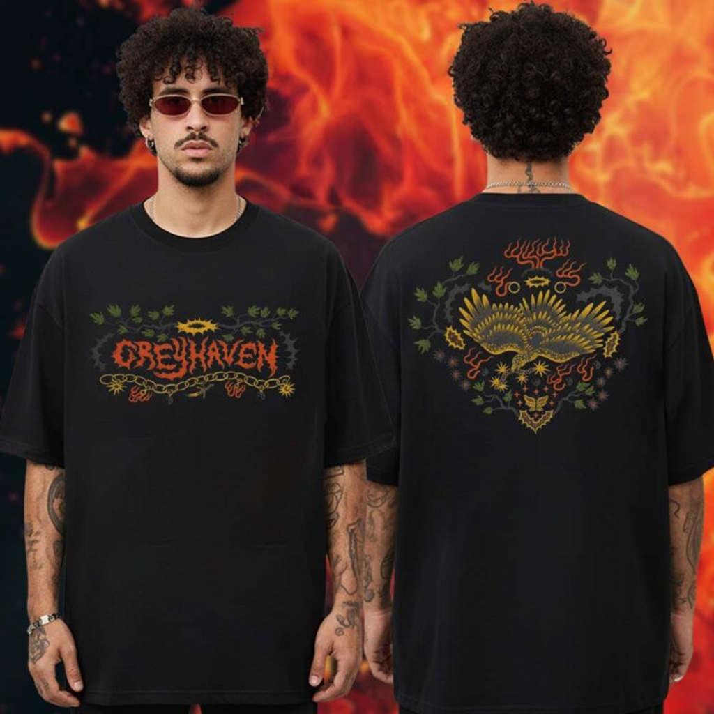 Greyhaven Merch Leftovers Tour Collection Eagle T-Shirt Music Gift Ideas For Guys