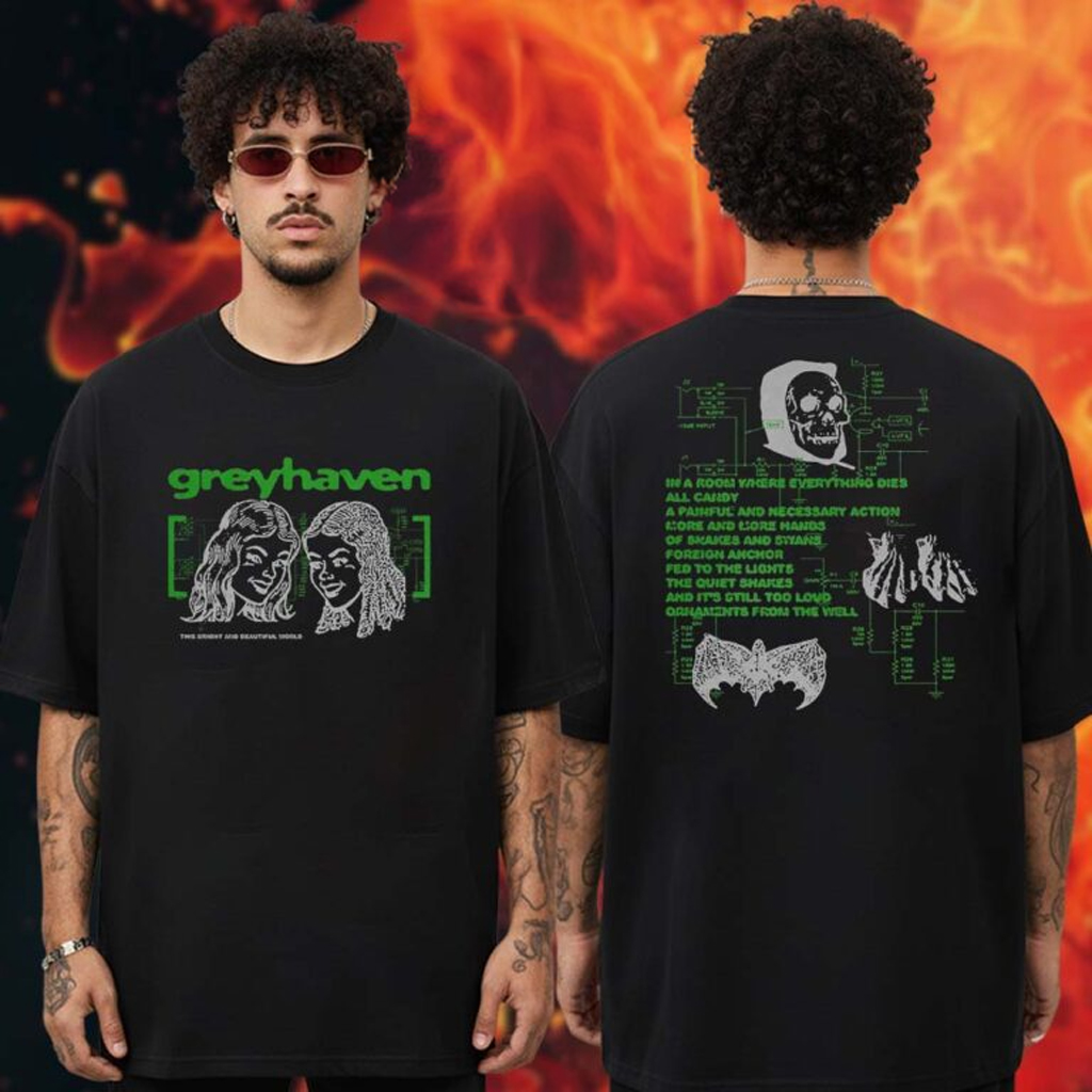 Greyhaven Merch Leftovers Tour Collection Schematics T-Shirt Cool Gifts For Music Lovers