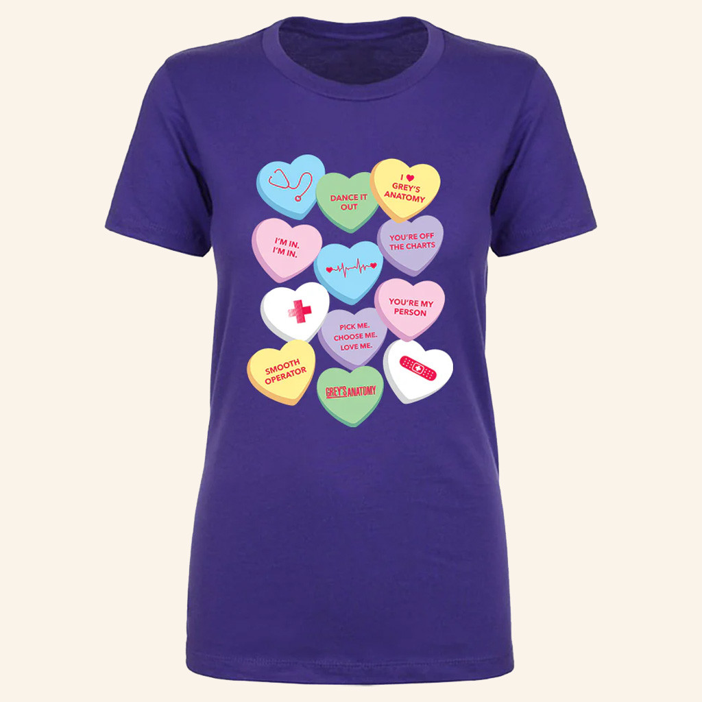 Grey's Anatomy Merch Candy Hearts T-Shirt Great Gifts Ideas For Mom Grey's Anatomy Merch Candy Hearts T-Shirt Great Gifts Ideas For Mom