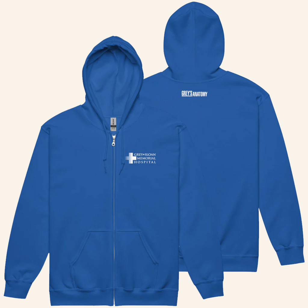 Grey's Anatomy Merch Grey And Sloan Memorial Hospital Zip Hoodie Gifts For Boyfriend