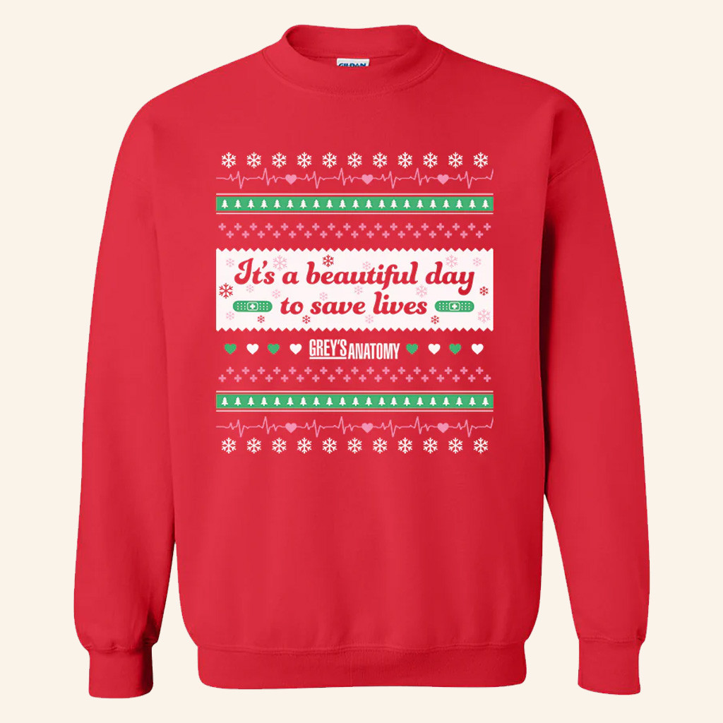 Grey's Anatomy Merch It's A Beautiful Day To Save Lives Sweatshirt Christmas Gifts Ideas Grey's Anatomy Merch It's A Beautiful Day To Save Lives Sweatshirt Christmas Gifts Ideas