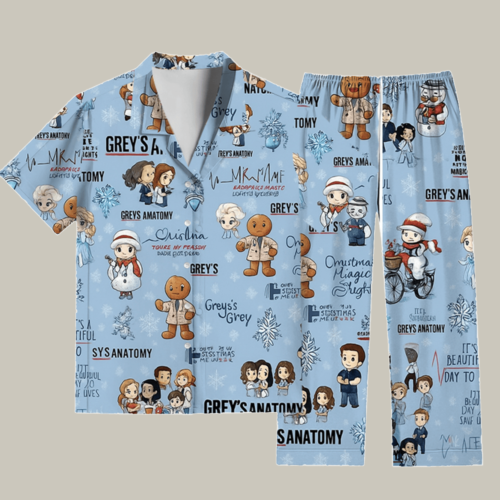 Grey's Anatomy Pajama Set Cool Xmas Clothes Christmas Gift Ideas For Girlfriend