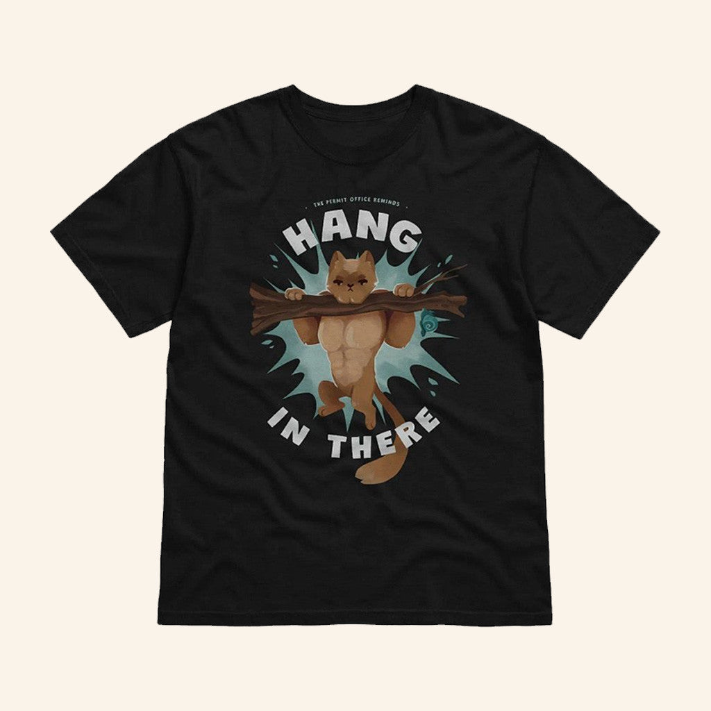Grian Merch Hang In There Permit Office Cat T-Shirt Gifts For Besties Grian Merch Hang In There Permit Office Cat T-Shirt Gifts For Besties