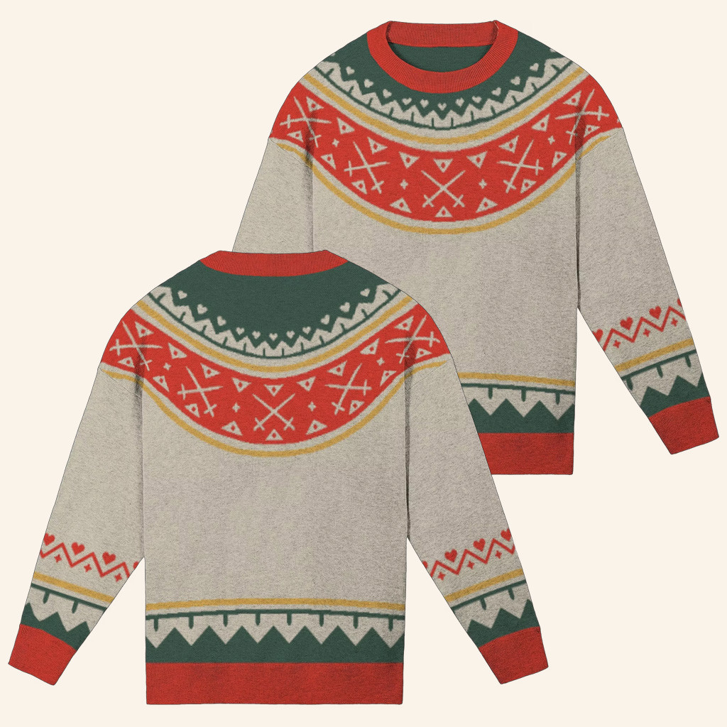 Grian Merch Hearts And Swords Holiday Sweater Christmas Gifts For Boyfriend Grian Merch Hearts And Swords Holiday Sweater Christmas Gifts For Boyfriend