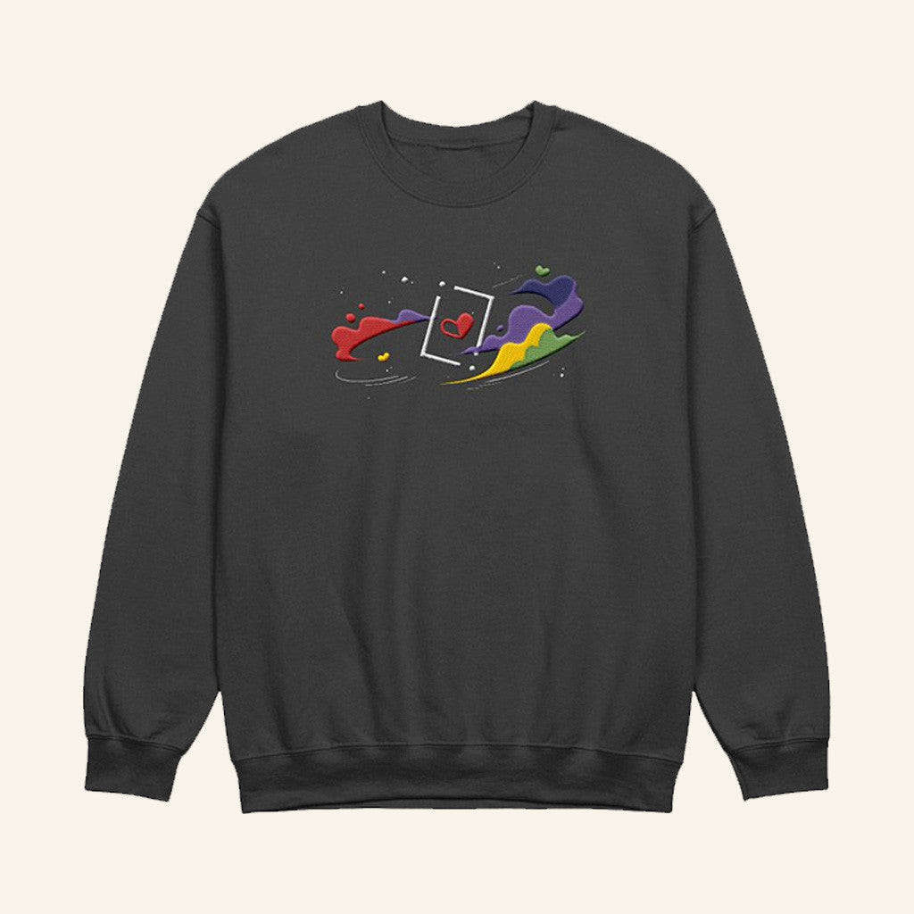 Grian Merch Space And Hearts Crewneck Sweatshirt Gifts For Friends Grian Merch Space And Hearts Crewneck Sweatshirt Gifts For Friends