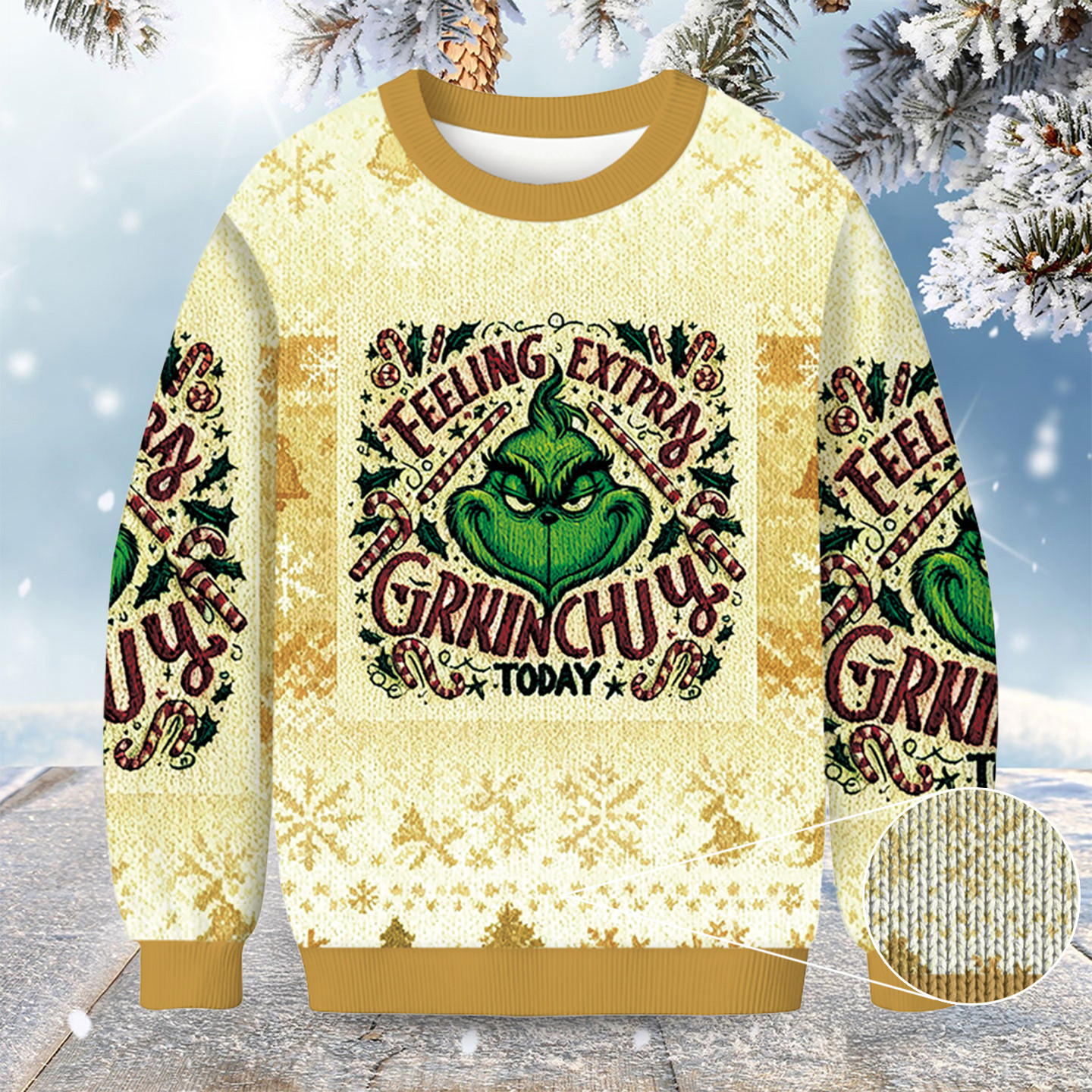 Grinch Feeling Extpra Christmas Ugly Sweater Christmas Apparel Grinch Lover Xmas Gifts