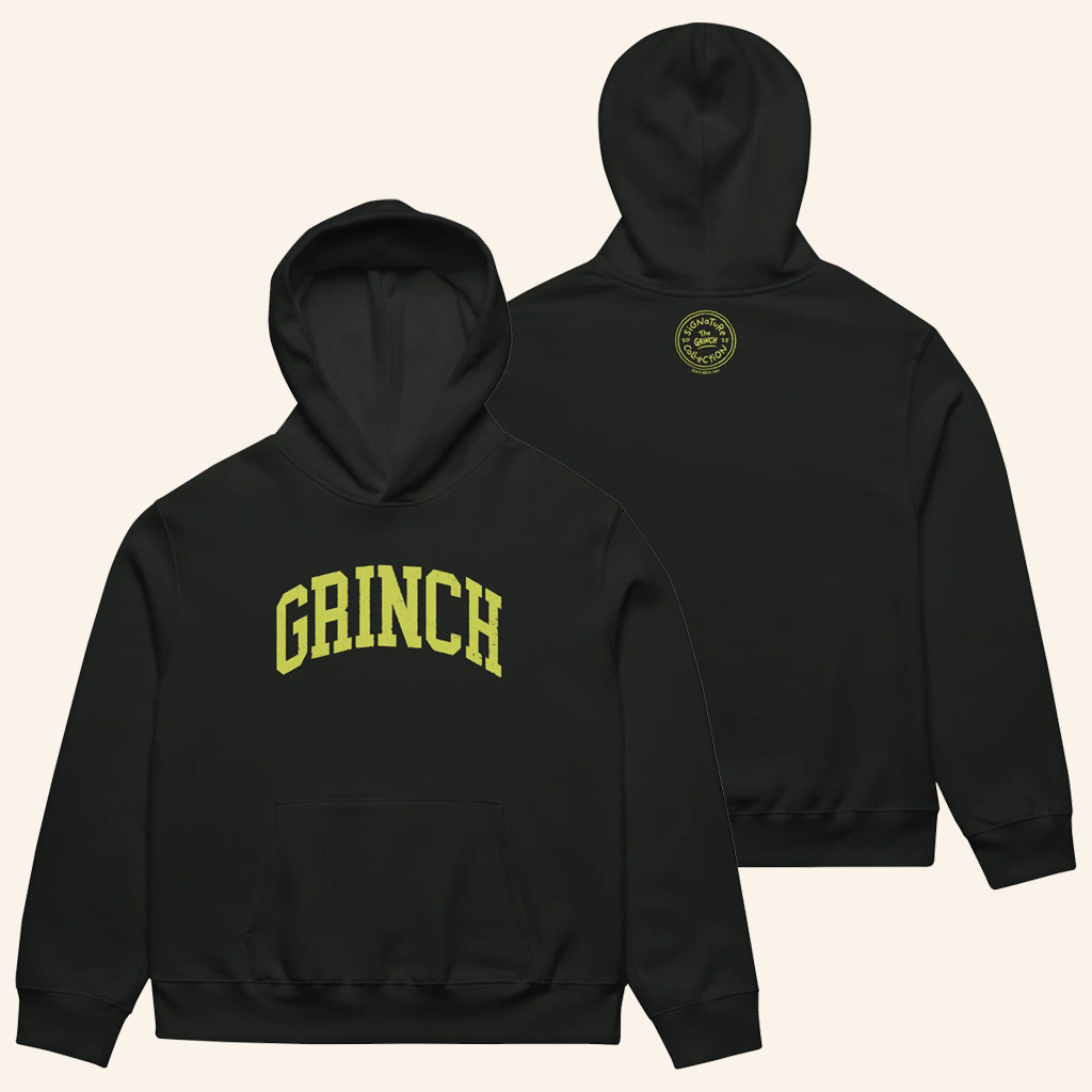 Grinch Merch The Grinch Collegiate Hoodie Christmas Gift Ideas For Sister