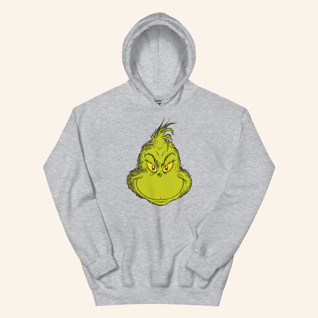 Grinch Merch The Grinch Face Hoodie Christmas Presents For Boyfriend Grinch Merch The Grinch Face Hoodie Christmas Presents For Boyfriend