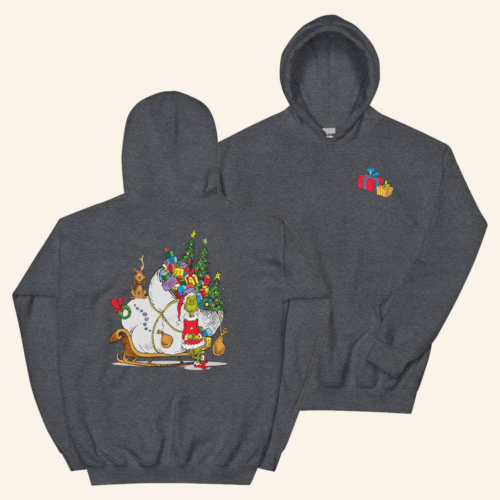 Grinch Merch The Grinch Sleigh Hoodie Best Christmas Gifts For Sister