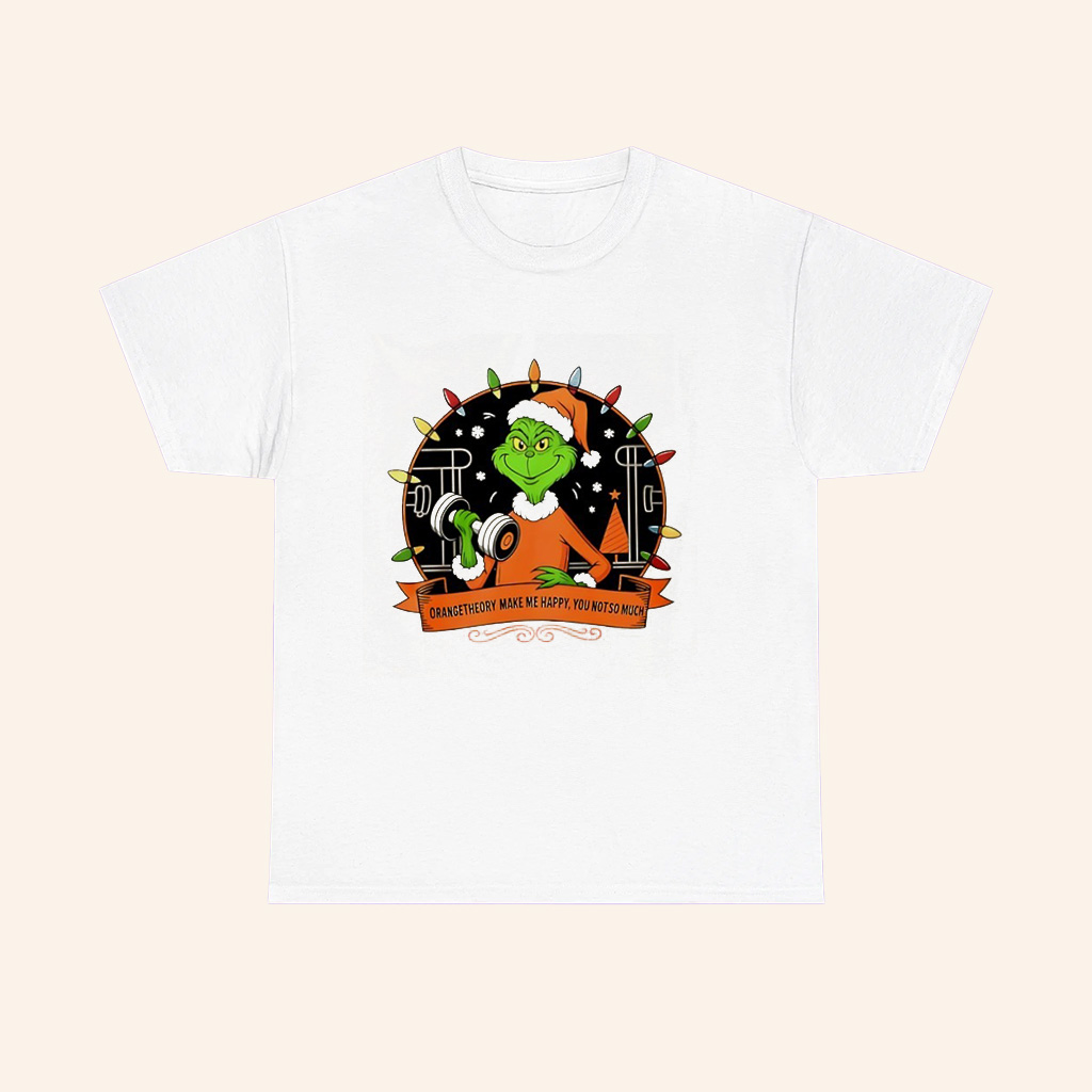 Grinch Santa Orange Theory Make Me Happy You Not So Much Christmas Lights T Shirt Grinch Santa Orange Theory Make Me Happy You Not So Much Christmas Lights T Shirt