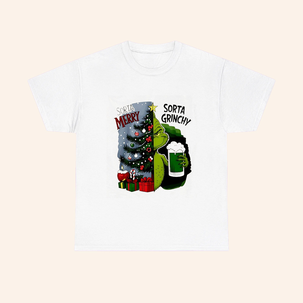 Grinch Sorta Merry Sorta Grinchy Christmas Holiday T Shirt Grinch Sorta Merry Sorta Grinchy Christmas Holiday T Shirt