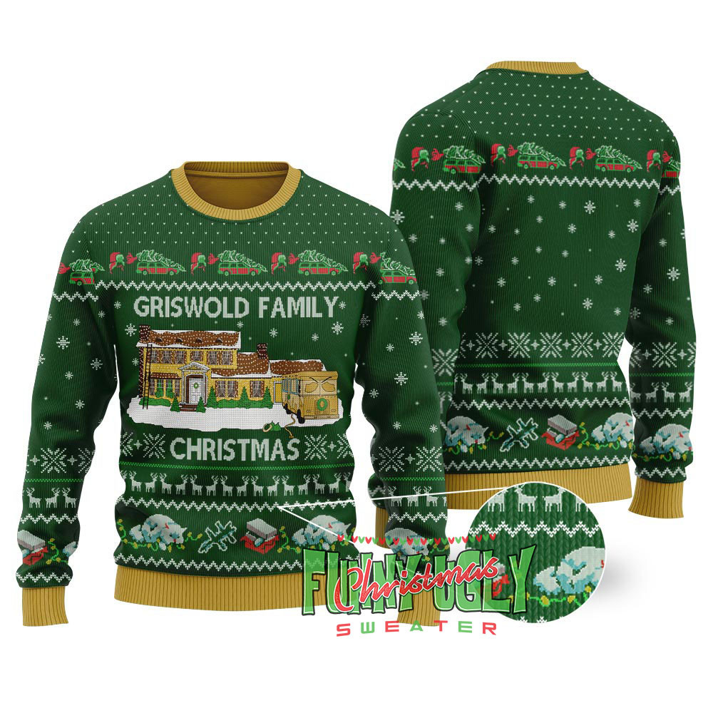 Griswold Family Christmas National Lampoon Sweater Forest Green Perfect Merch Gift for the Christmas Season