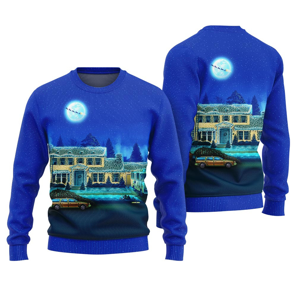 Griswold Family House Christmas Vacation Ugly Sweater Festive Sweatshirt for Christmas Celebrations