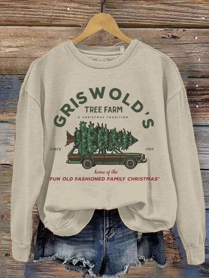 Griswold's Tree Farm Christmas Sweatshirt Family Holiday Car And Tree Funny Clothes Xmas Gift
