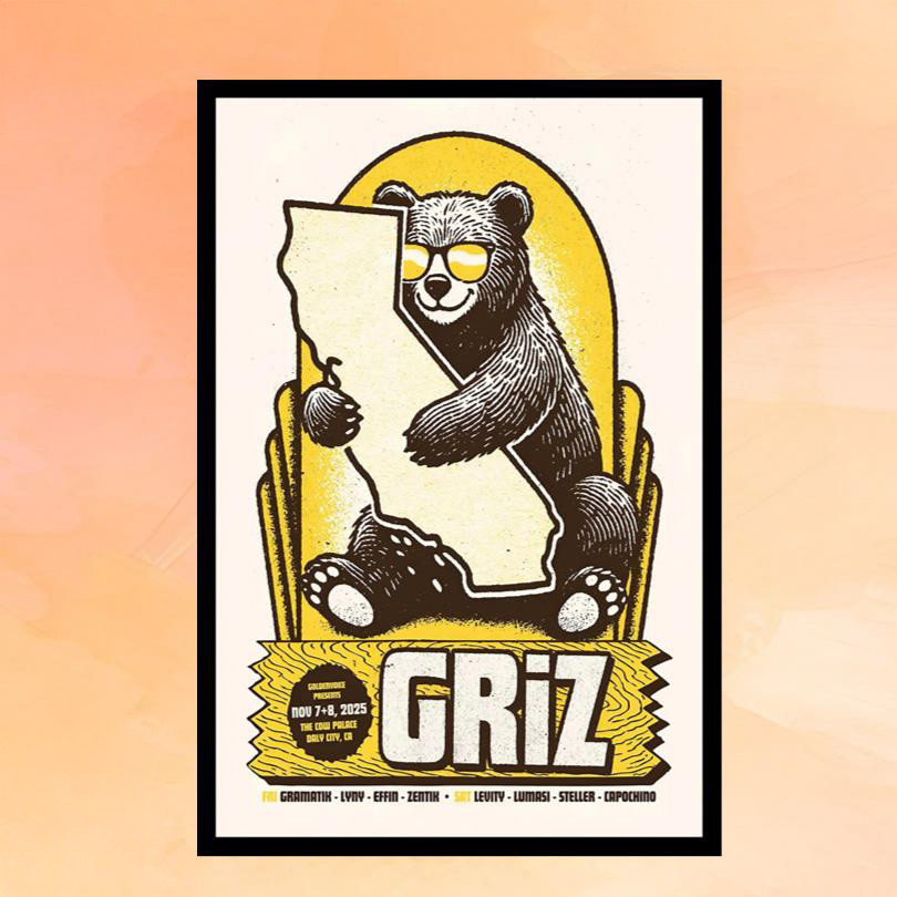 GRiZ Merch Daly City CA November 7 8 2025 Concert Poster Home Decor Best Gifts For Fans