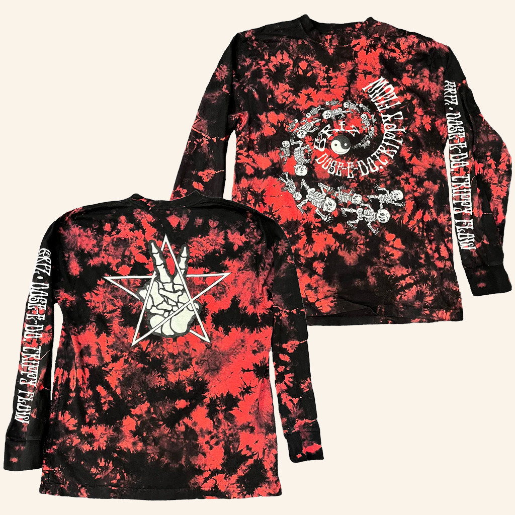 Griz Merch Dose E Do Glow Blood Red Tie Dye Long Sleeve T-Shirt Gifts For DJ Fans Christmas Gift Griz Merch Dose E Do Glow Blood Red Tie Dye Long Sleeve T-Shirt Gifts For DJ Fans Christmas Gift