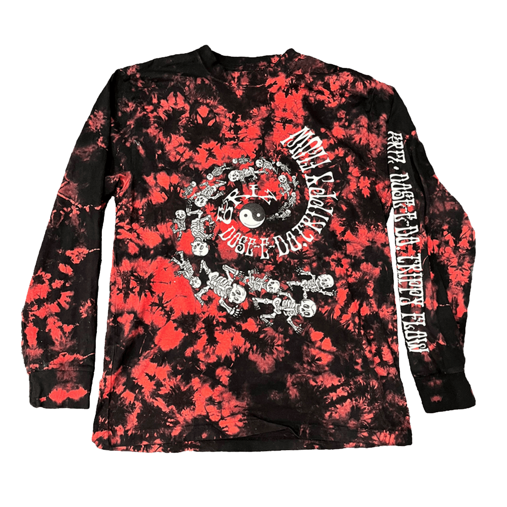 Griz Merch Dose E Do Glow Red Tie Dye Long Sleeve T-Shirt Gifts For DJ Fans Griz Merch Dose E Do Glow Red Tie Dye Long Sleeve T-Shirt Gifts For DJ Fans