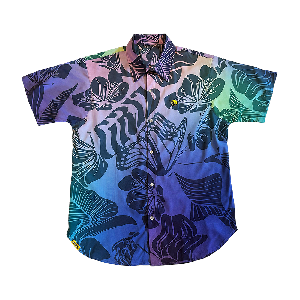 GRiZ Merch Floral Warp Button Up Shirt Music Related Gifts For Guys