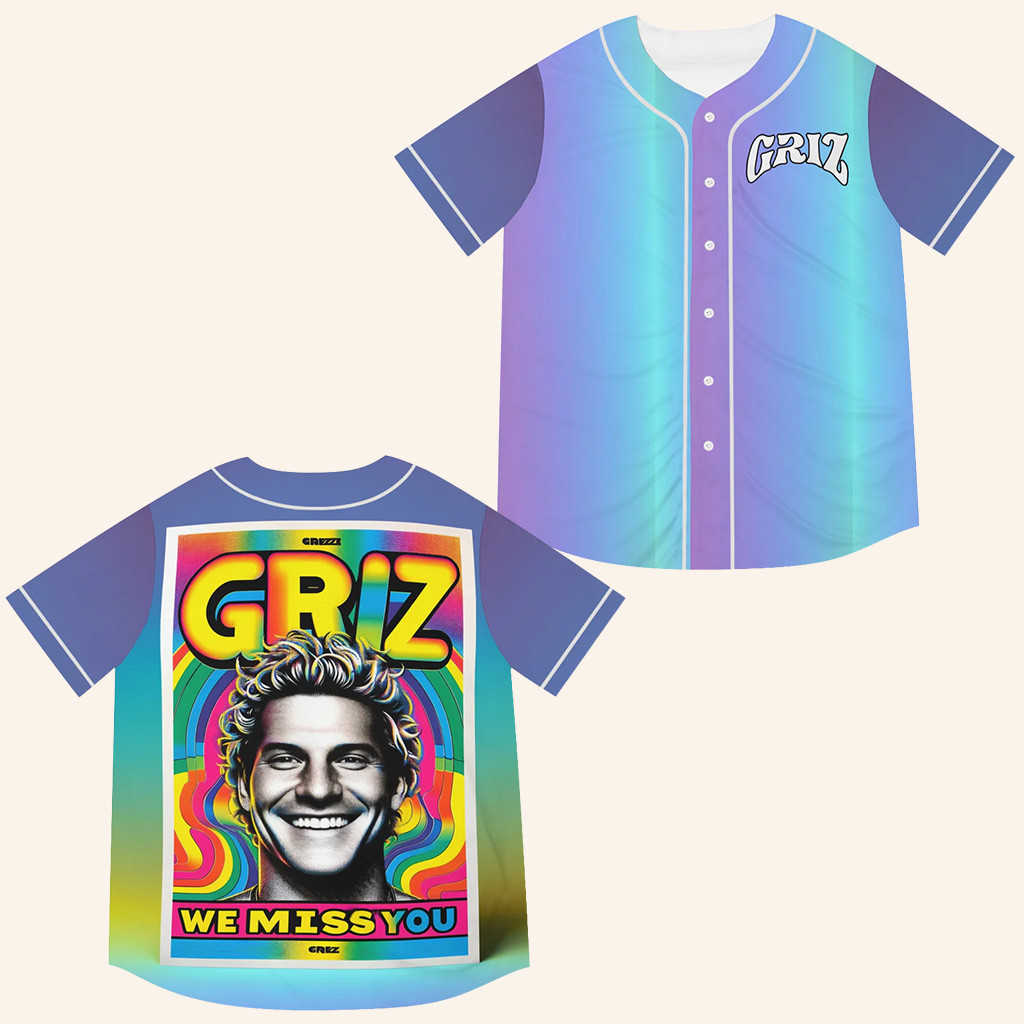 GRIZ Merch Griz EDM Rave Jersey WE MISS YOU Jersey Xmas Gifts For Brother