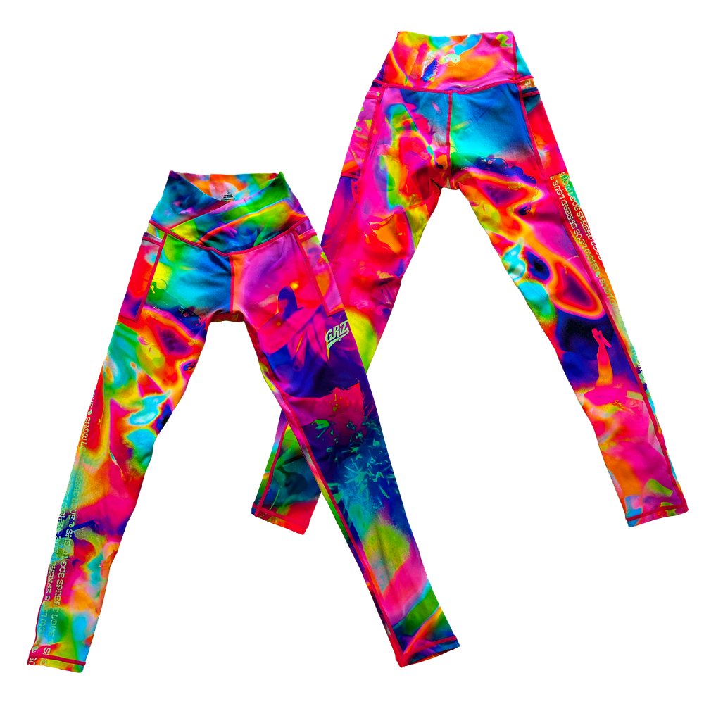 Griz Merch Griz Infra Rad Activewear Crossover Waist Leggings Gifts For DJ Fans Griz Merch Griz Infra Rad Activewear Crossover Waist Leggings Gifts For DJ Fans