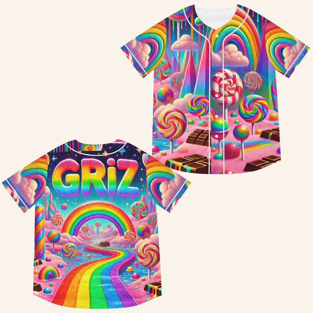 GRIZ Merch GRIZ Jersey Candyland Theme EDM Jersey Rave Apparel Christmas Gifts For Boyfriend