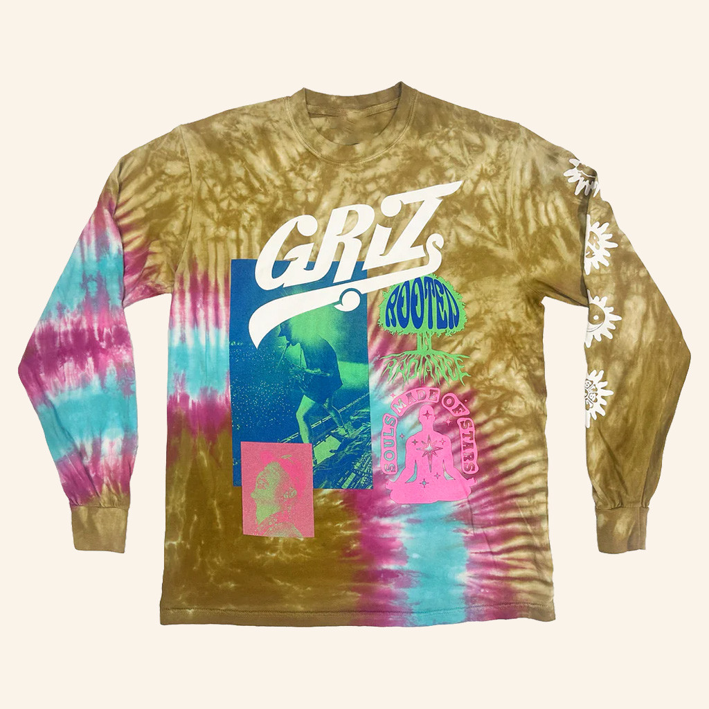 Griz Merch GRiZ Rooted In Radiance Long Sleeve Shirt Earth Burst Tie Dye T-Shirt Him Gifts Griz Merch GRiZ Rooted In Radiance Long Sleeve Shirt Earth Burst Tie Dye T-Shirt Him Gifts