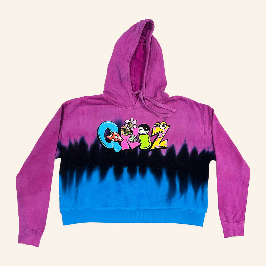 Griz Merch GRiZ Toon Letters Tie Dye Cropped Hoodie Gift Ideas For Daughter