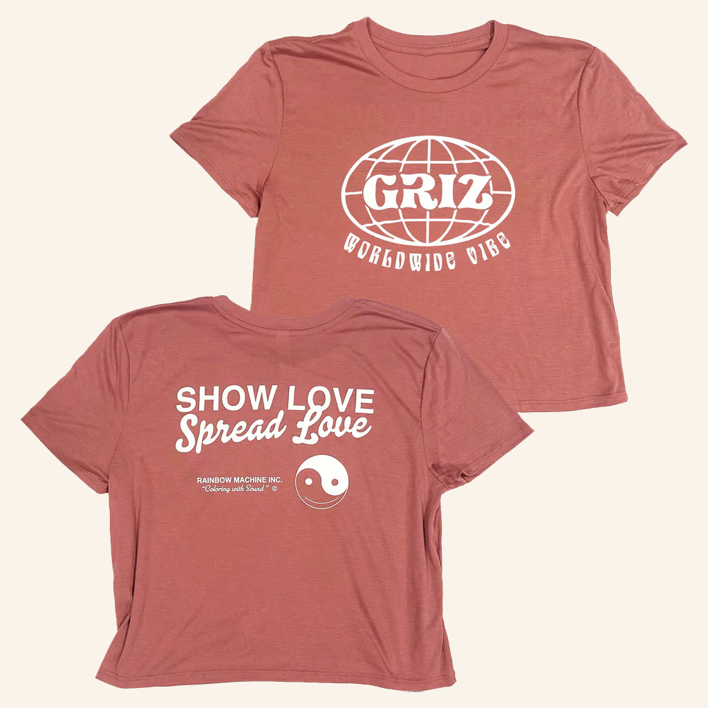 Griz Merch GRiZ Worldwide Vibe Cropped T-Shirt Gift Ideas For Sister
