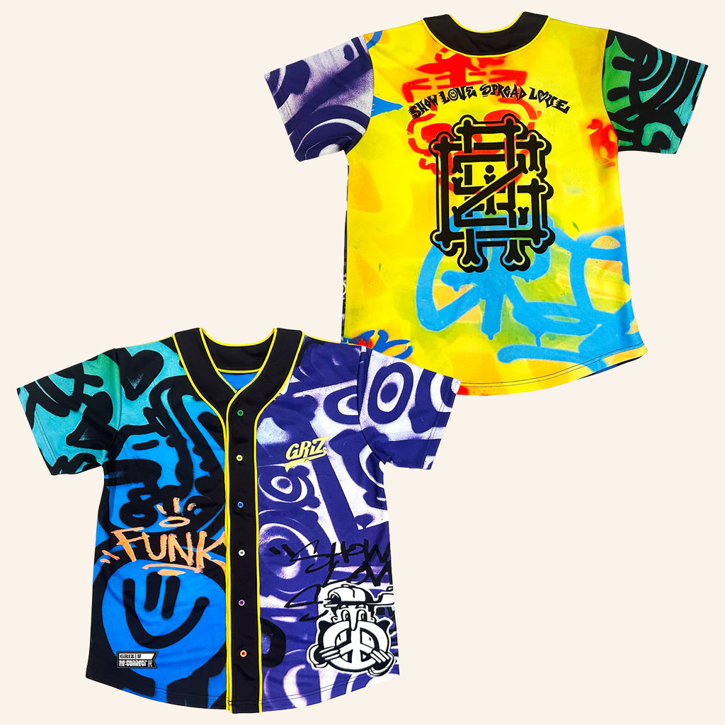 Griz Merch GRiZ x Berk Visual LTD San Francisco Reconnect Baseball Jersey Gifts For Dudes