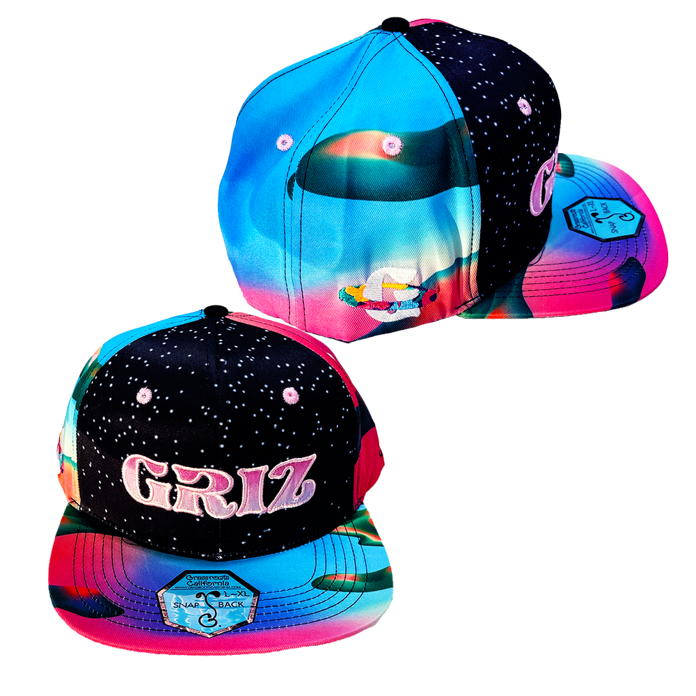 Griz Merch Griz x Grassroots Another World '22 Snapback Hat DJ Fans Gifts Griz Merch Griz x Grassroots Another World '22 Snapback Hat DJ Fans Gifts