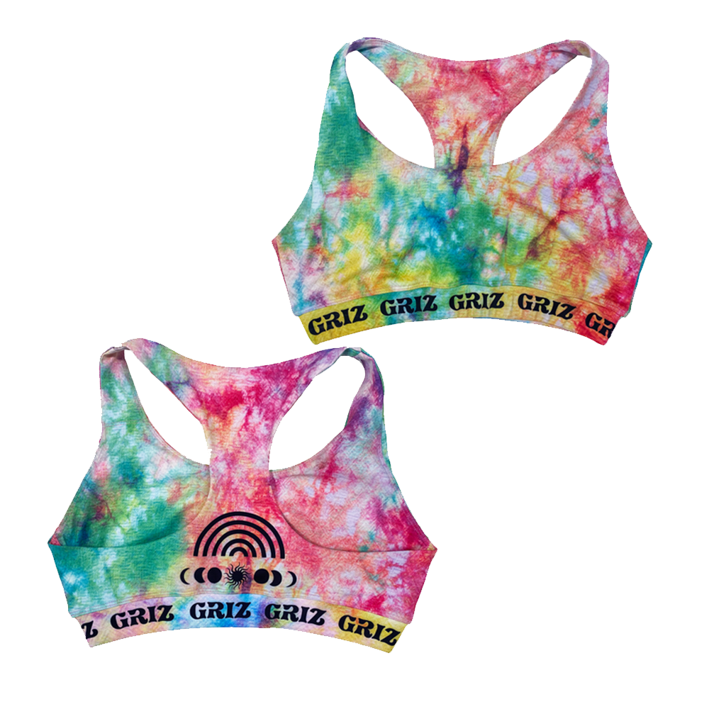 Griz Merch Rainbow Brain Activewear Sports Bra Gifts For DJ Fans Father's Day Gift for Dad