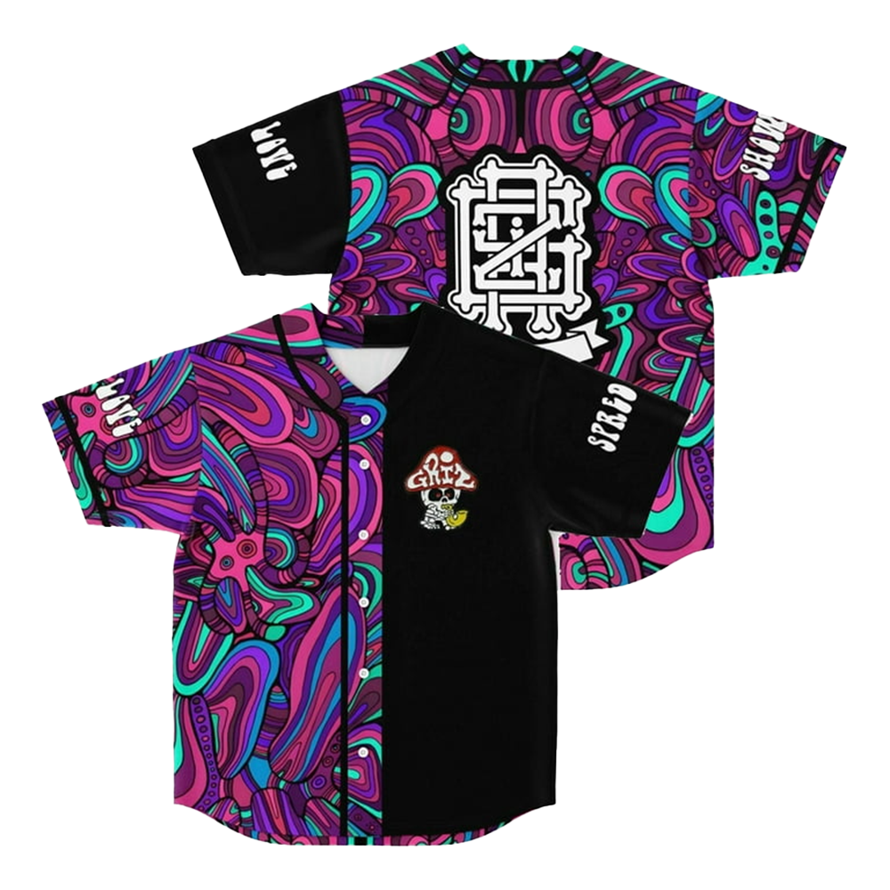 Griz Merch Skull Griz Baseball Jersey Gifts For DJ Fans Father's Day Gift for Dad