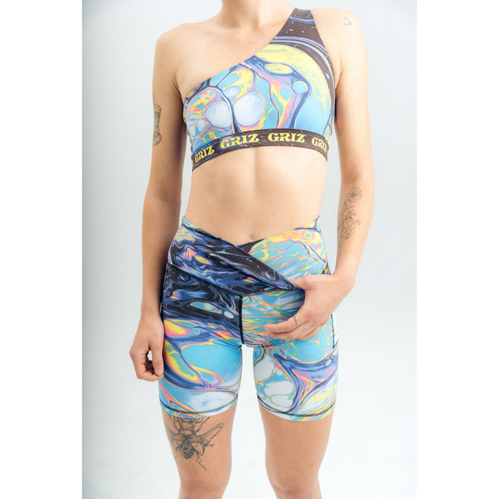 Griz Merch Summer Nova Activewear Crossover Waist Bike Shorts Gifts For DJ Fans
