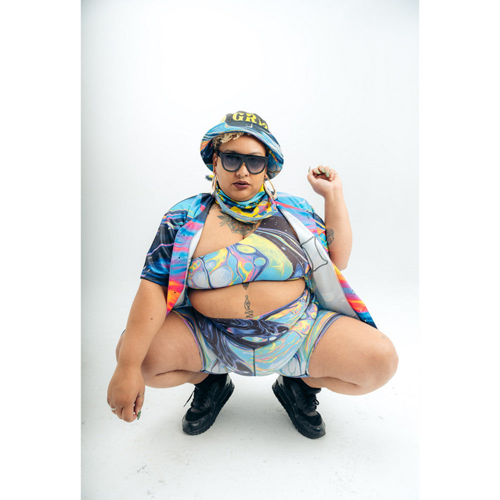 Griz Merch Summer Nova Activewear Crossover Waist Bike Shorts Gifts For DJ Fans