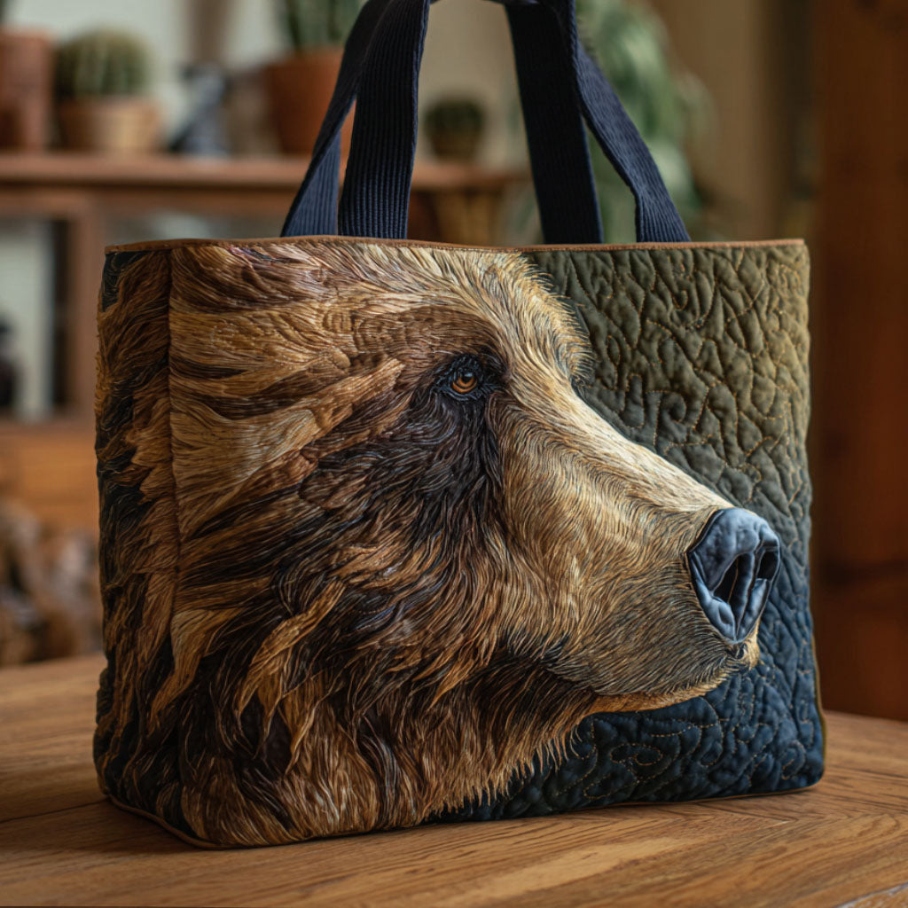 Grizzly Dreams Quilted Tote Bag Bear Gifts For Women