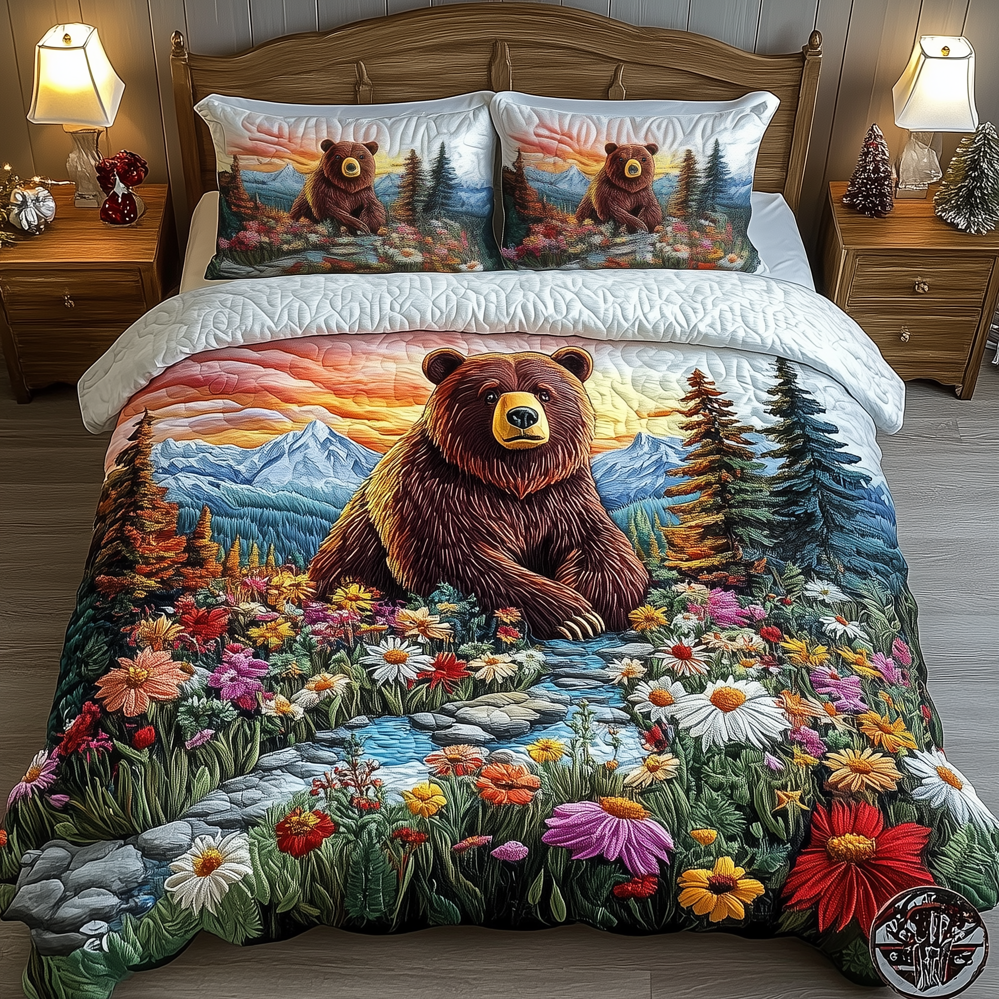 Grizzly Dreamy Garden Quilted Bedding Set Christmas Ideas 2025