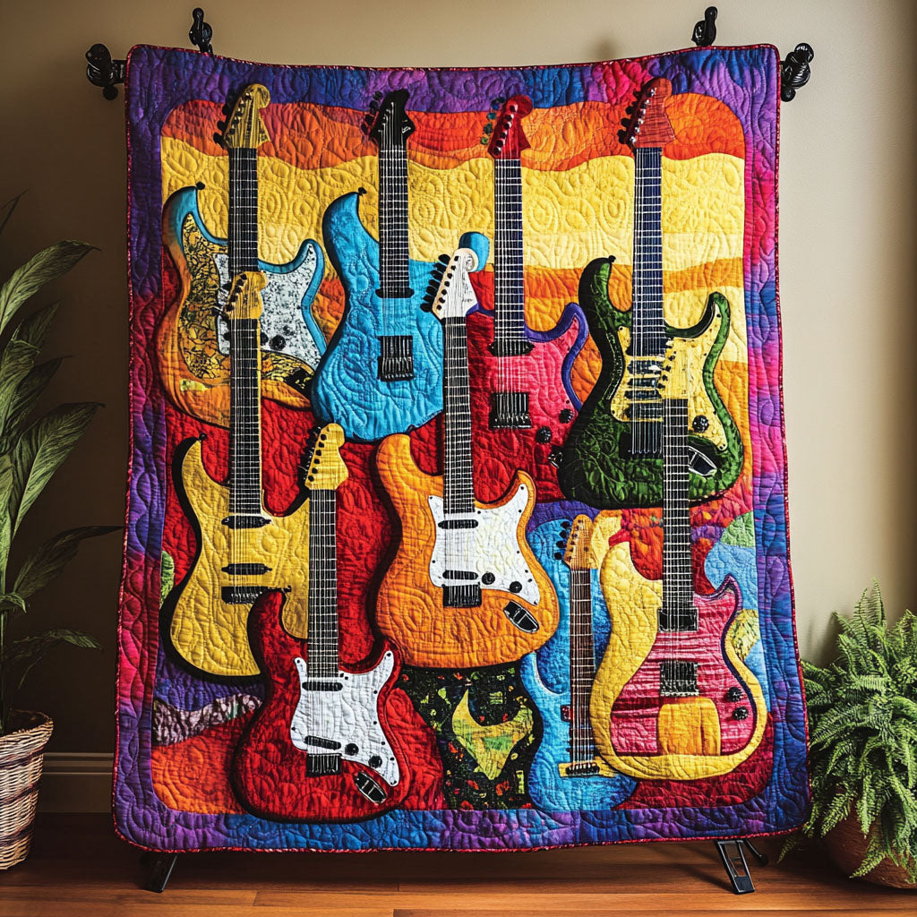 Groove Fusion Quilted Blanket Gift Ideas For Music Lovers