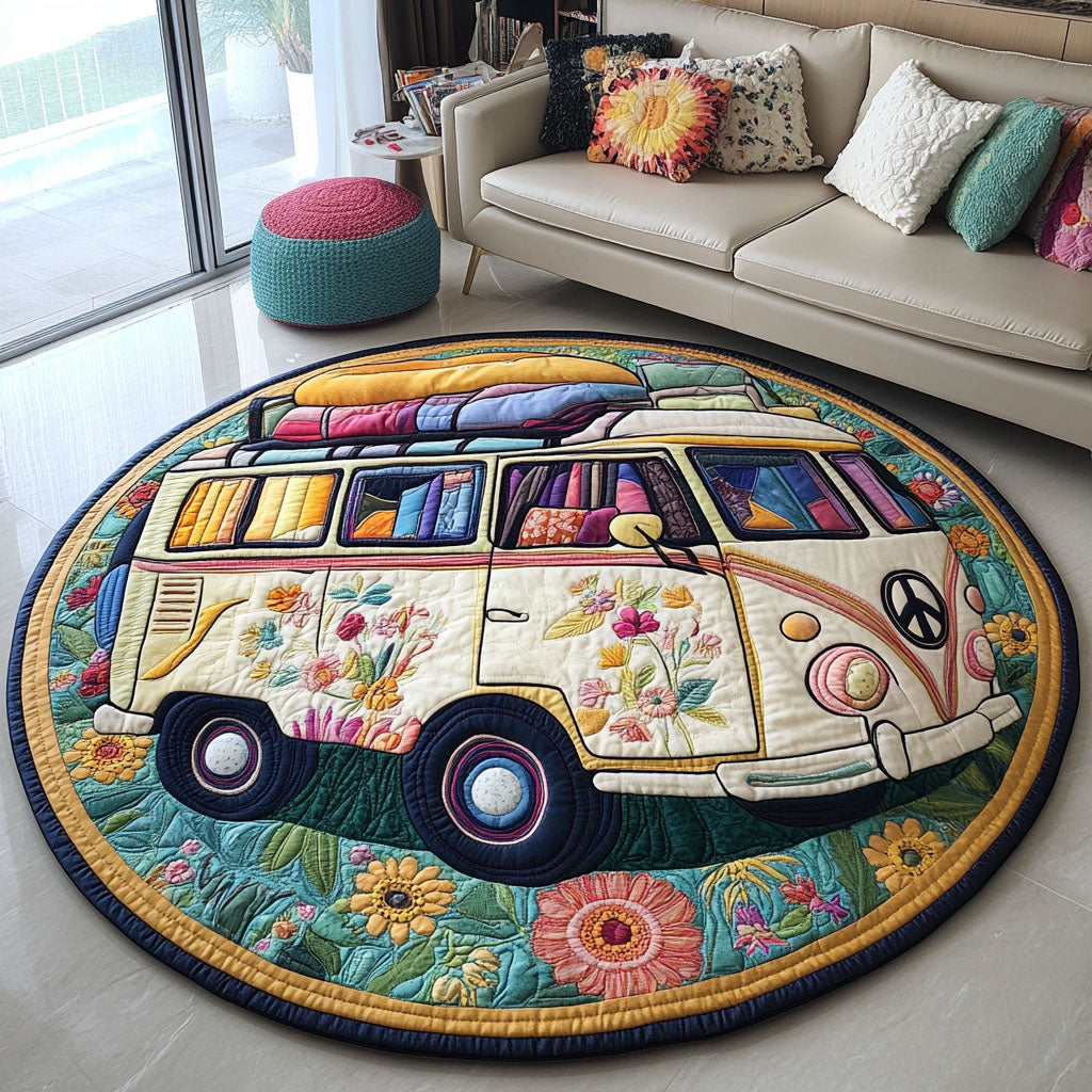 Groovy Quilted Round Mat Entrance Way Ideas Christmas Gift For New Grandmother