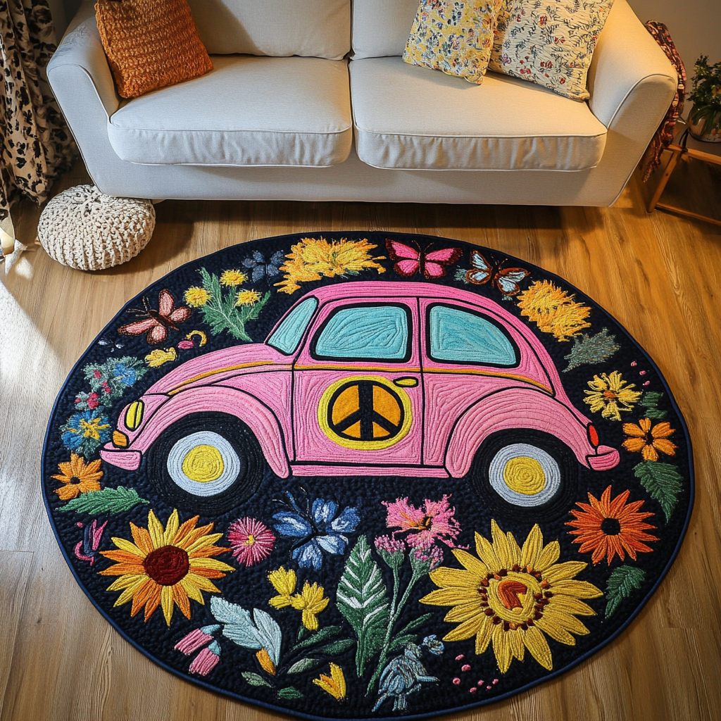 Groovy Wheels Quilted Round Mat Entryway Design Ideas Christmas Gift New Grandma