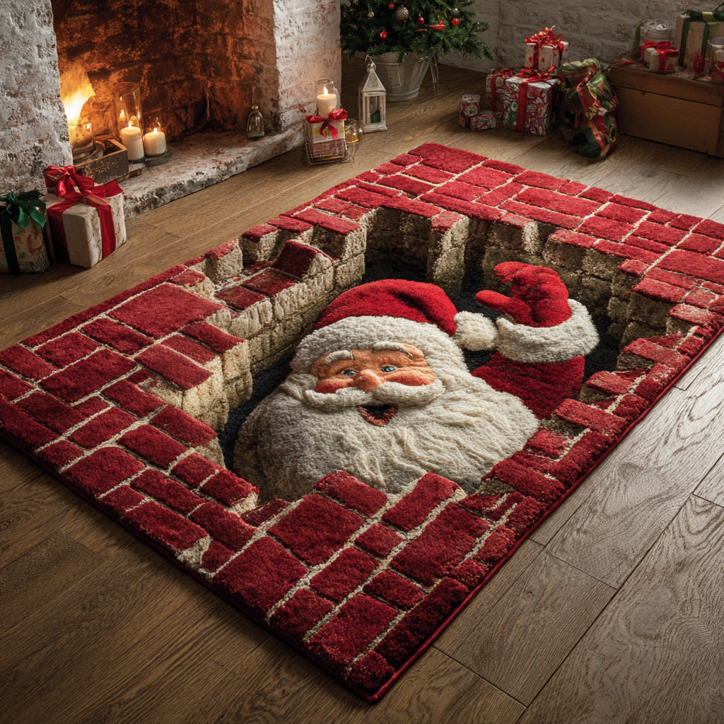 Grotto Santa Claus Area Rug Entryway Design Ideas Christmas Gift To Daughter