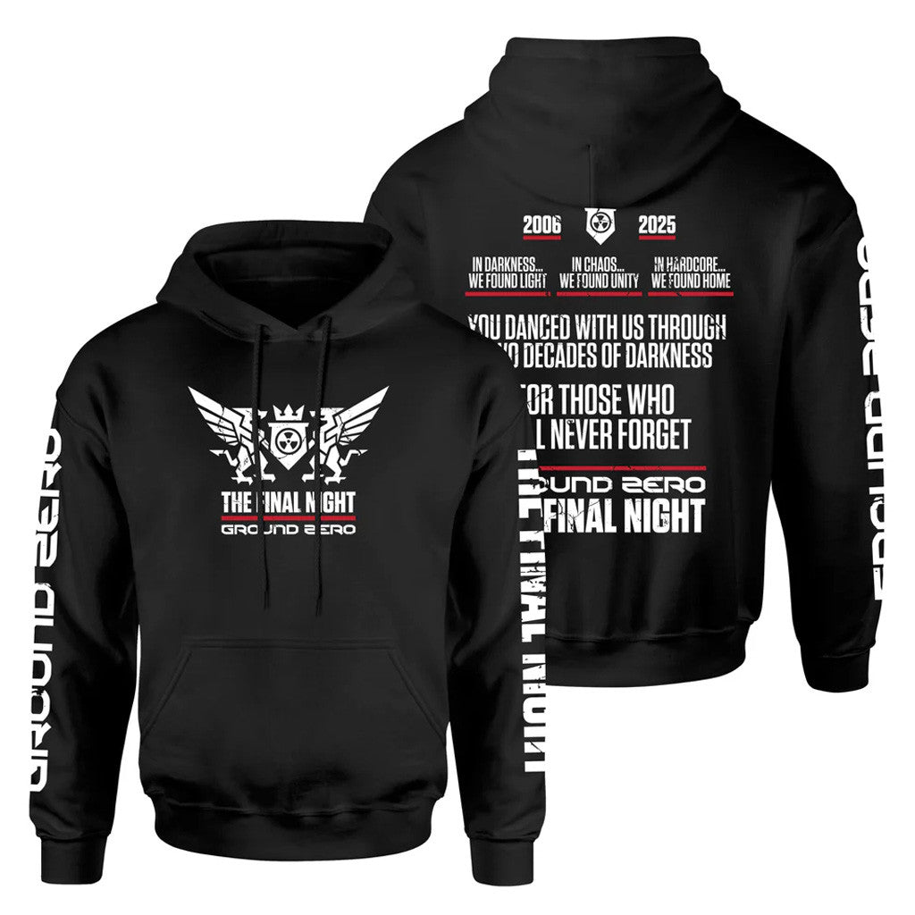 Ground Zero Festival Merch Ground Zero Slogan Hoodie The Final Night Hoodie Him Gifts