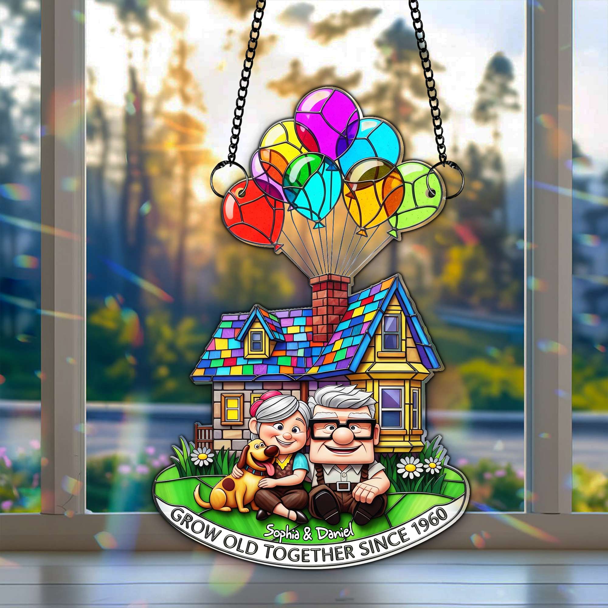 Grow Old Together Suncatcher - Personalized Anniversary Gifts For Old Couples - Holiday Season Gift Idea Grow Old Together Suncatcher - Personalized Anniversary Gifts For Old Couples - Holiday Season Gift Idea