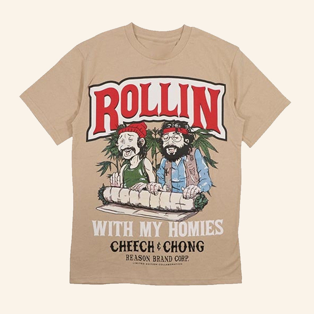 Growaround Merch Reason Clothing Cheech Chong Rollin T-Shirt Best Friends Gifts Growaround Merch Reason Clothing Cheech Chong Rollin T-Shirt Best Friends Gifts