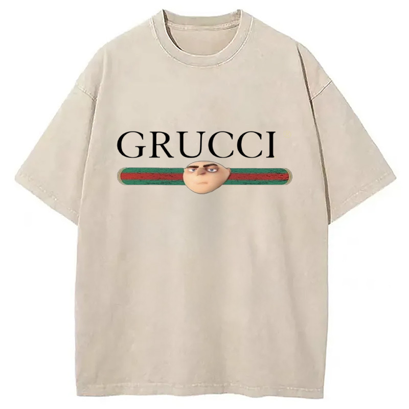 GRUCCI Meme Washed T-Shirt Soft Cotton Daily Wear Tee Gifts For Her