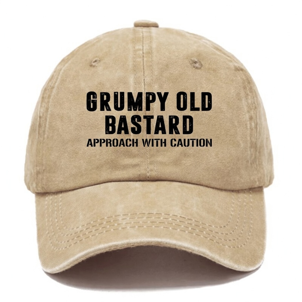 Grumpy Old Bastard Baseball Cap Happy Father's Day Merch Gift For Grumpy Men