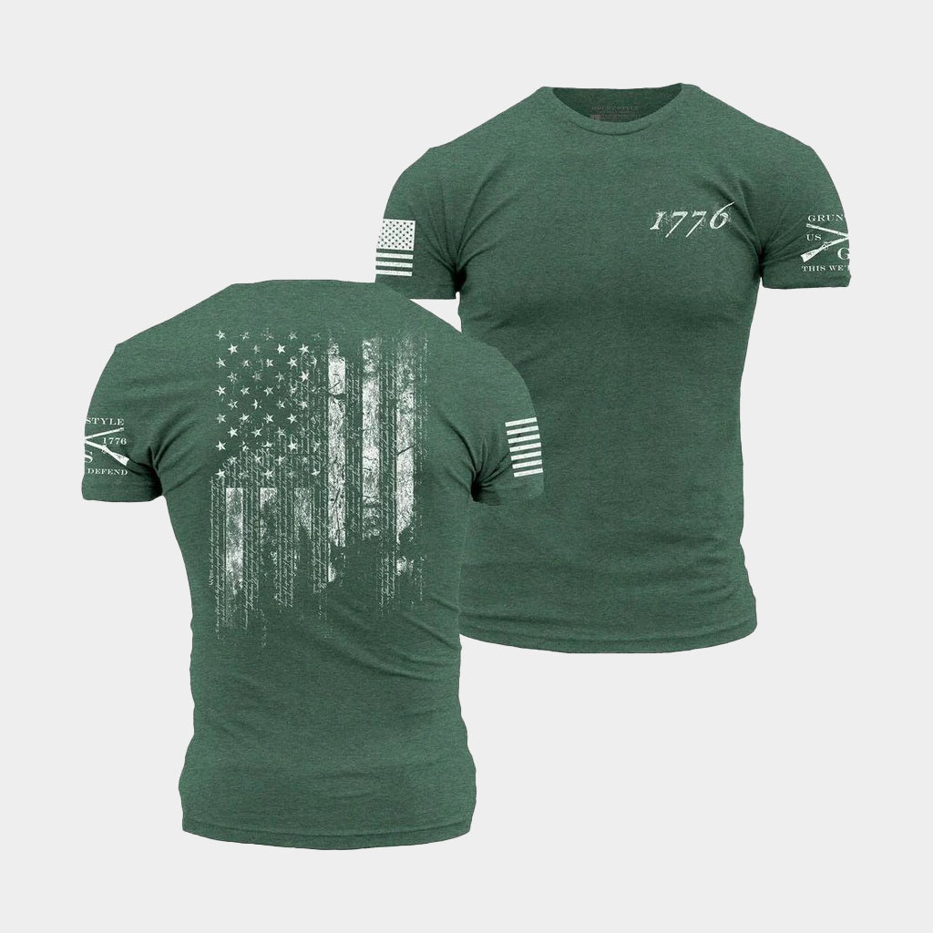 Grunt Style Merch 1776 Flag T-Shirt Birthday Present For Father
