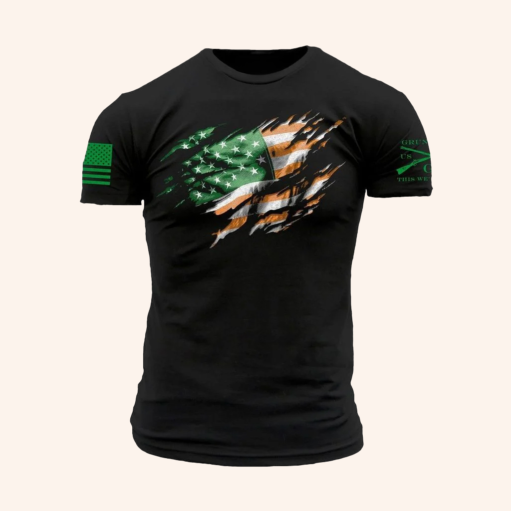 Grunt Style Merch Still Standing Irish Colors T-Shirt St Patricks Day Presents