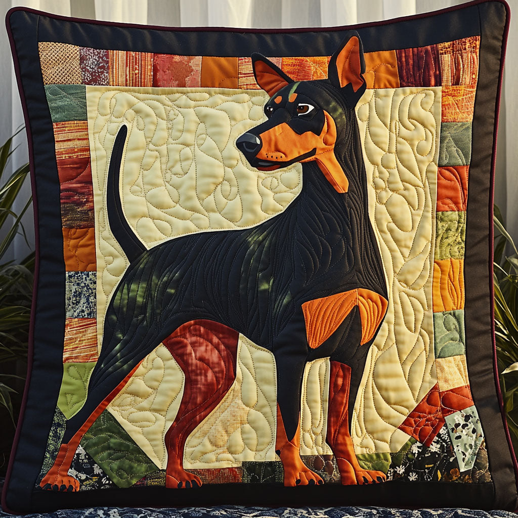 Guardian Doberman Quilt Pillow Case Modern Pillow Case Design for Cozy Bedrooms
