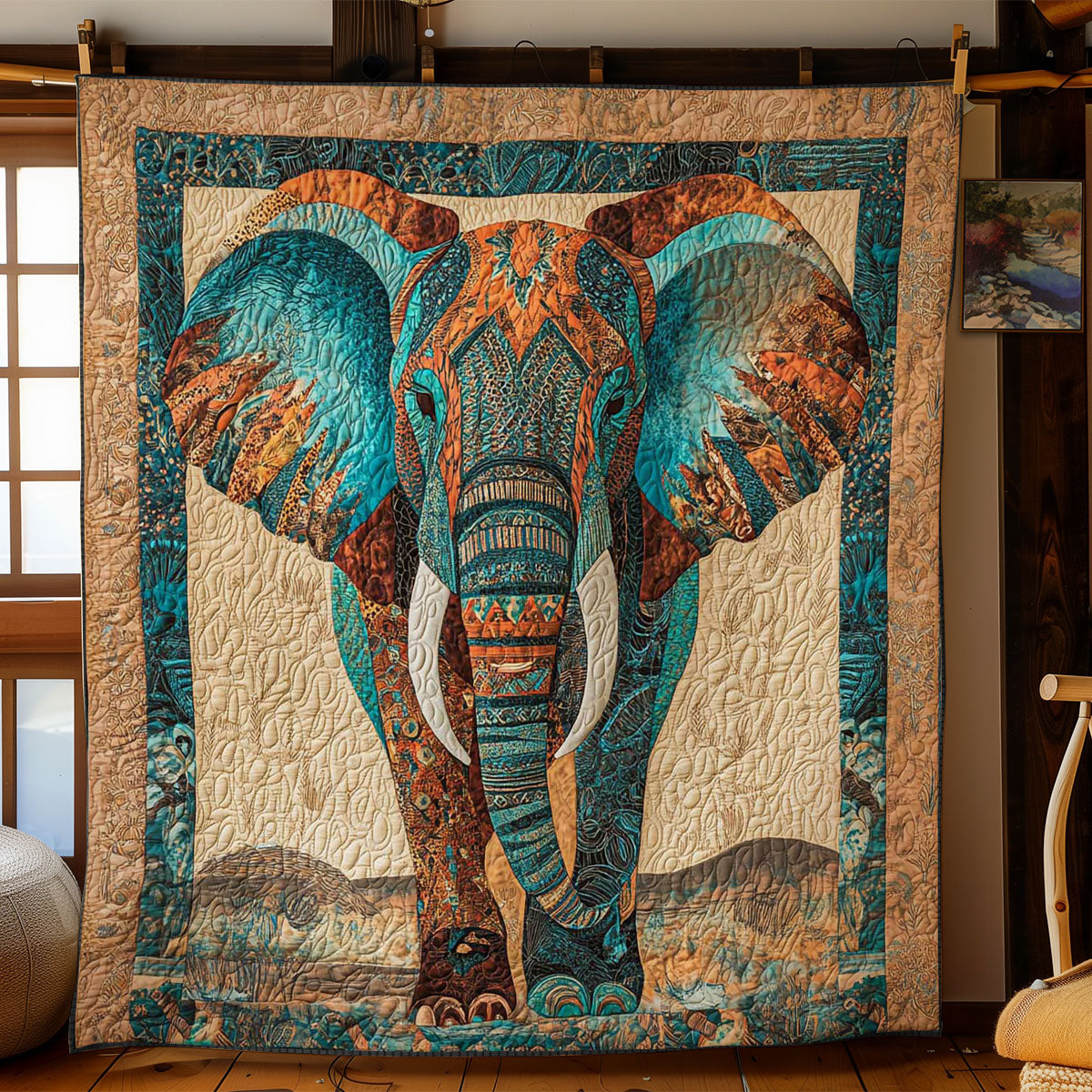 Guardian Elephant Quilt Beautiful Quilt Blanket Gift for Cozy Living